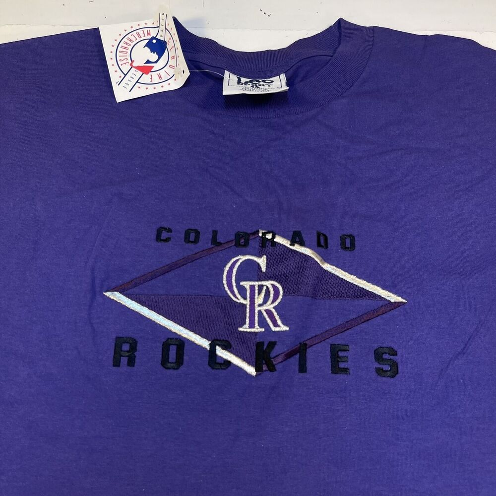 Vintage Deadstock NEW NWT LEE SPORT COLORADO ROCKIES MLB BASEBALL T SHIRT Sz L